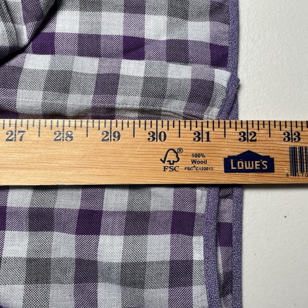 Hammer Made Shirt 18.5 46 Mens L/S Button Up Purple Gingham Check Preppy - Picture 5 of 9